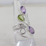 Natural Labradorite Silver Rings