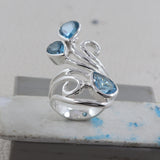 Natural Labradorite Silver Rings