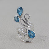 Natural Labradorite Silver Rings