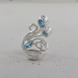 Natural Labradorite Silver Rings