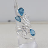 Natural Labradorite Silver Rings