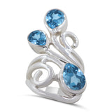 Natural Labradorite Silver Rings