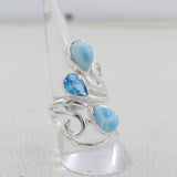 Natural Labradorite Silver Rings