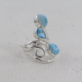 Natural Labradorite Silver Rings