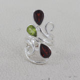 Natural Labradorite Silver Rings