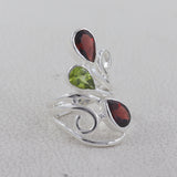 Natural Labradorite Silver Rings