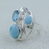 Rainbow Moonstone Silver Rings