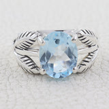 Natural Rose Quartz Silver Rings