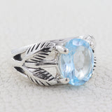 Natural Rose Quartz Silver Rings