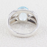 Natural Rose Quartz Silver Rings