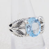 Natural Rose Quartz Silver Rings