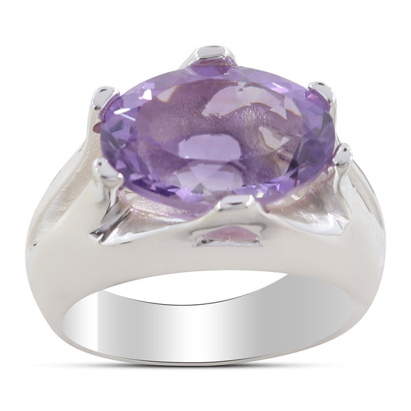 Purple Amethyst Sterling Silver Rings