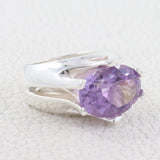 Purple Amethyst Sterling Silver Rings