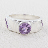 Natural Blue Topaz Silver Rings