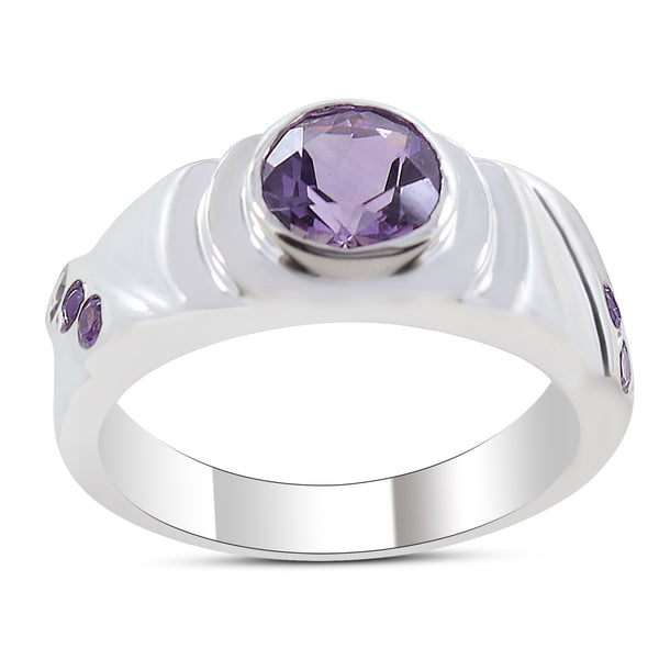 Natural Blue Topaz Silver Rings