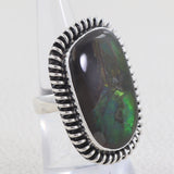 Ammolite 925 sterling silver ring