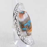 Spiny Oyster Turquoise Silver Ring