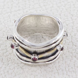 Garnet Ring 925 Sterling Silver