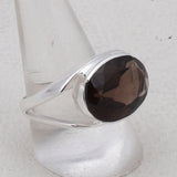 Green Amethyst Silver Ring