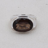 Green Amethyst Silver Ring
