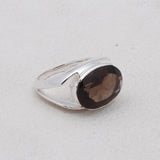Green Amethyst Silver Ring