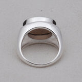 Green Amethyst Silver Ring