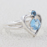 Blue Topaz  925 sterling silver Ring