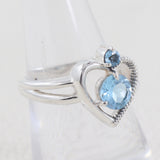 Blue Topaz  925 sterling silver Ring