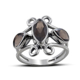 Natural Blue Topaz Sterling Silver Rings