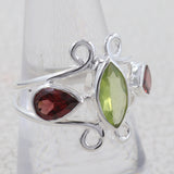 Natural Blue Topaz Sterling Silver Rings