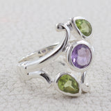 925 Sterling Silver Blue Topaz Ring