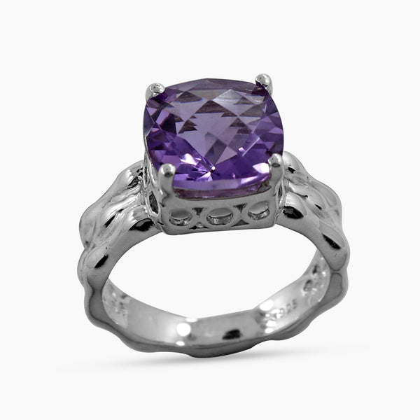 925 Sterling Silver Amethyst Ring