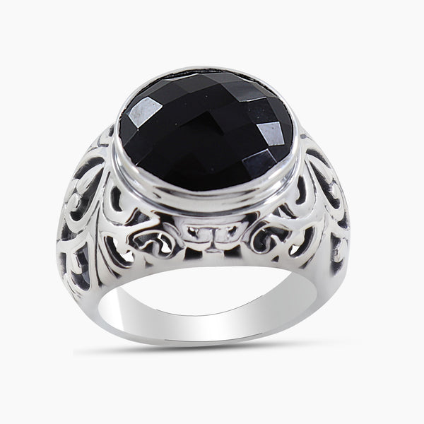 Natural Black Onyx 925 Sterling Silver Rings