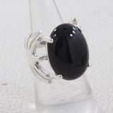 Black Onyx Gemstone Silver Handmade Ring