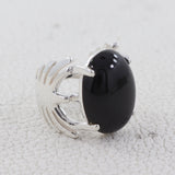 Black Onyx Gemstone Silver Handmade Ring