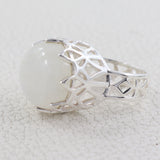 Natural Labradorite Silver Rings