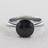 Amethyst Birthstone Sterling Silver Rings