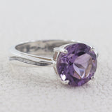Amethyst Birthstone Sterling Silver Rings