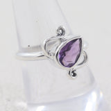 Natural Amethyst Silver Ring
