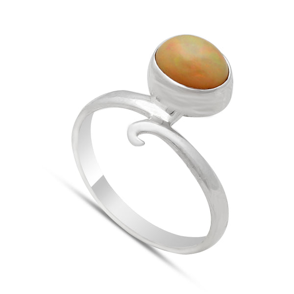 925 Silver Ethiopian Opal Ring