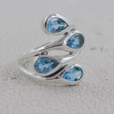 Natural Citrine Silver Ring