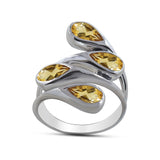 Natural Citrine Silver Ring