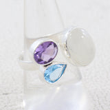 925 Sterling Silver Larimar Rings