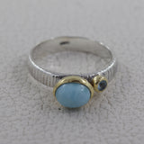 Larimar Silver Ring