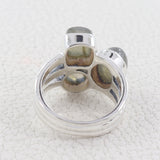 Rainbow Moonstone Silver Rings