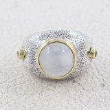 Rainbow Moonstone Sterling Silver Ring
