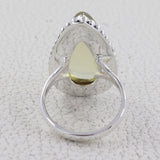 Green Amethyst Silver Ring