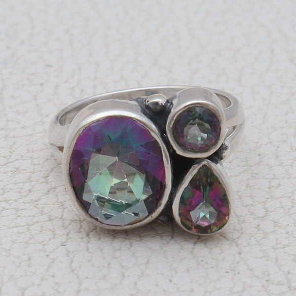 925 Sterling Silver Mystic Quartz Rings