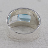 Blue Topaz Silver Rings
