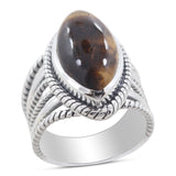 925 Sterling Silver Tiger Eye Rings